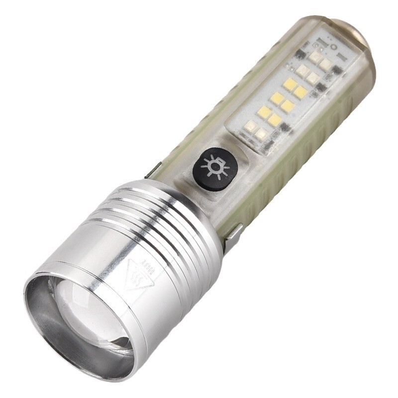 Cross border outdoor portable mini strong light led cob multi-function flashlight camping emergency light new flashlight