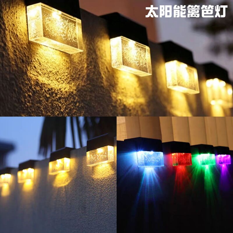 Solar-Powered Step Lights, Fence Lights, Outdoor Garden Wall Lights, Warm Light Outdoor Garden Stair Decorative Lights, Mini Solar-Powered Step Lights, Fence Lights, Outdoor Garden Wall Lights, Warm Light Outdoor Garden Stair Decorative Lights, Mini