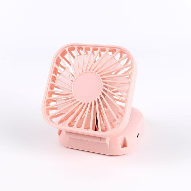 Mini ventilador plegable para colgar en el cuello, recargable por USB, creativo, de doble uso para escritorio, oficina y exteriores, pequeño y portátil.
