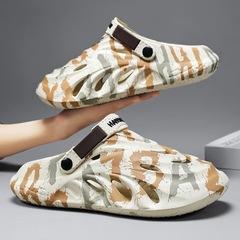 包頭拖鞋男款洞洞鞋夏季外穿兩用開車男士夏天辦公室踩屎感涼拖45