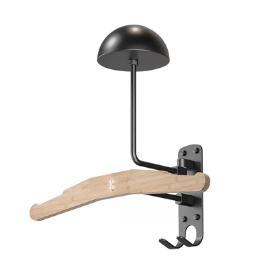 rack is suitable for a, Motosiklet dəbilqə rəfləri - bamboo-and-wood-hanger-style