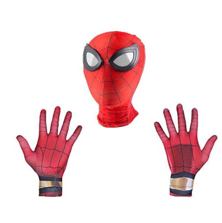 3鋼鉄のスパイダーマンの連体のマイルズのマスクの服装のcos英雄の遠征の頭のカバーのマスクは目のマスクを責めます。|undefined