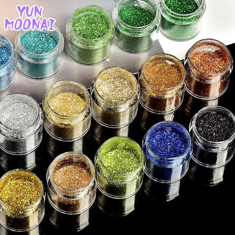 Popular 10ml Glitter DIY Material Sequins Christmas Crushed Hemp Glitter Powder Nail Art Decorations Wholesale