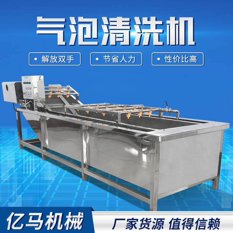 草菇清洗机设备 罐头加工清洗生产流水线 全自动果蔬气泡清洗机