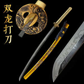 双龙打刀龙泉市皆烧刀剑日本长刀冷兵器弯刀katana外贸批发未开刃