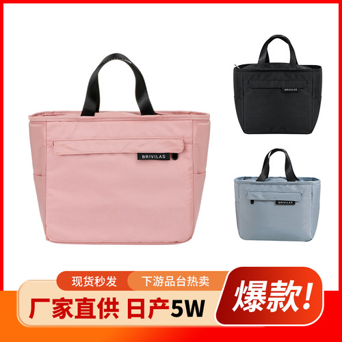 Waterproof Oxford cloth large insulated lunch box bag thickened handbag student lunch bag work lunch bag aluminum foil