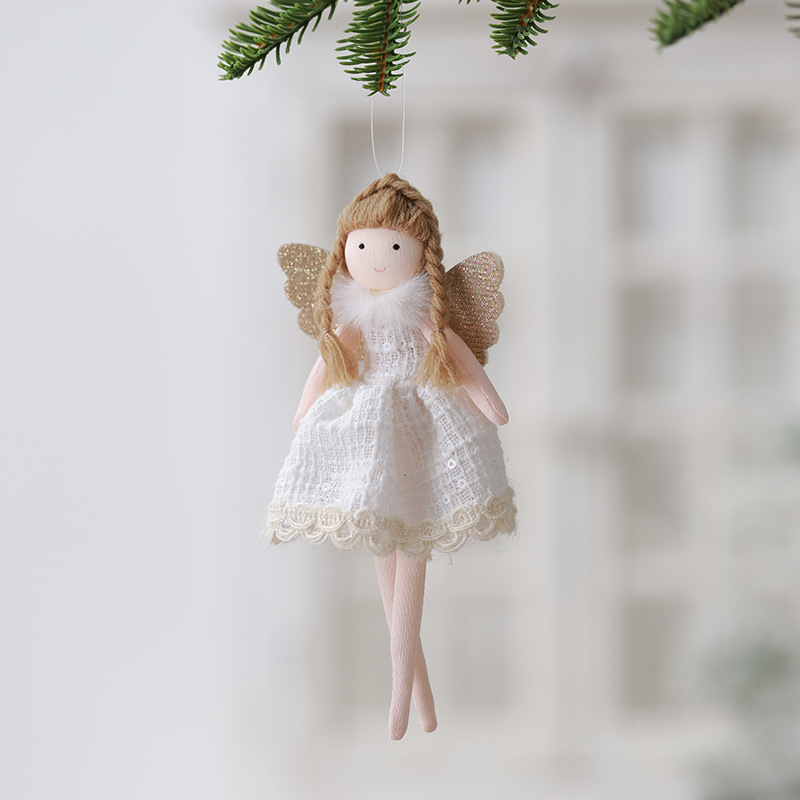 Creatividad transfronteriza nuevo pequeño ángel chica colgante de alta calidad pequeña decoración de Navidad decoración del árbol de Navidad