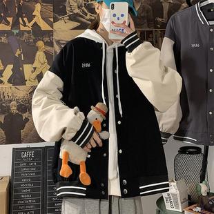Spring retro jacket, baseball uniform for leisure, 2022 collection, oversize