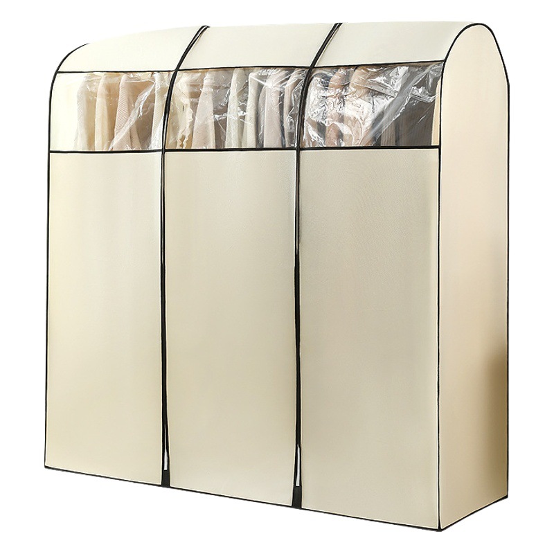 Clothes hanger bedroom clothes storage bag floor hanger dust cover cover clothes covering cloth large household three-dimensional dust bag