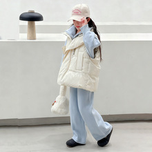 女童冬装套装中大童童羽绒马甲三件套儿童冬季穿搭一整套高级感