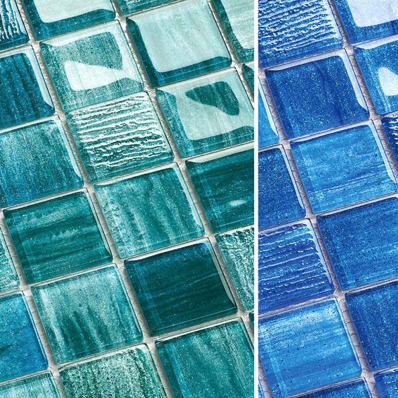 Glass green mosaic