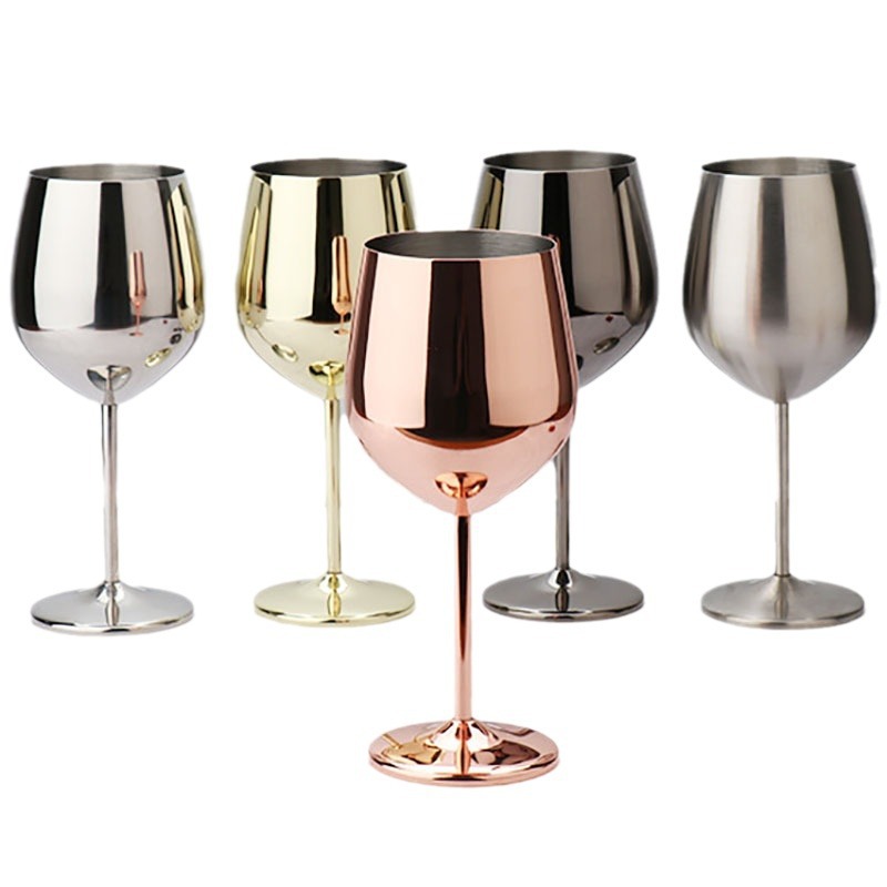 304 acero inoxidable tazas de vino de fiesta familiar de alto valor de lujo tazas de alto logotipo imprimible de vino