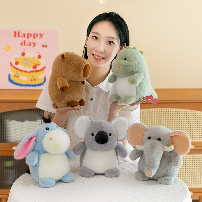 Muñecas de peluche de hipopótamo transfronterizas muñecas de dinosaurios para tranquilizar a los elefantes con almohadas de peluche de juguete para chicas