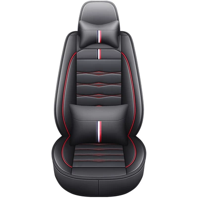 four seasons universal leather seat Seat cushion, seat cover - mysterious-black-single-seat-deluxe-edition