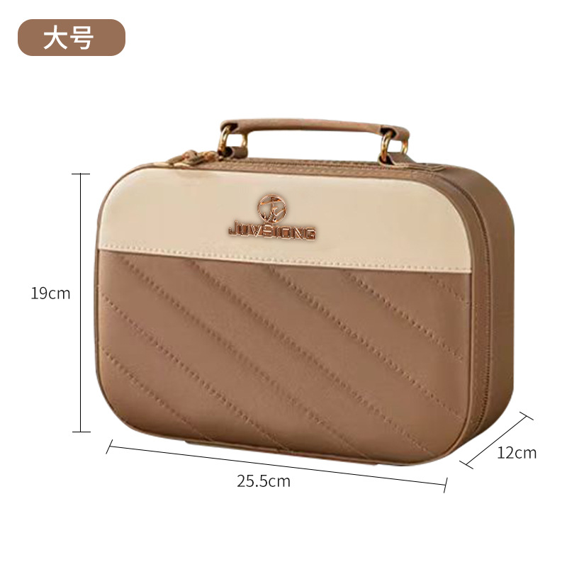 OEM OBM cajas de maquillaje femeninas de gran capacidad PU caja de almacenamiento impermeable maleta de gran capacidad tamaño personalizado LOGO