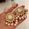 Pendant pearl with tassels, earrings, silver 925 sample