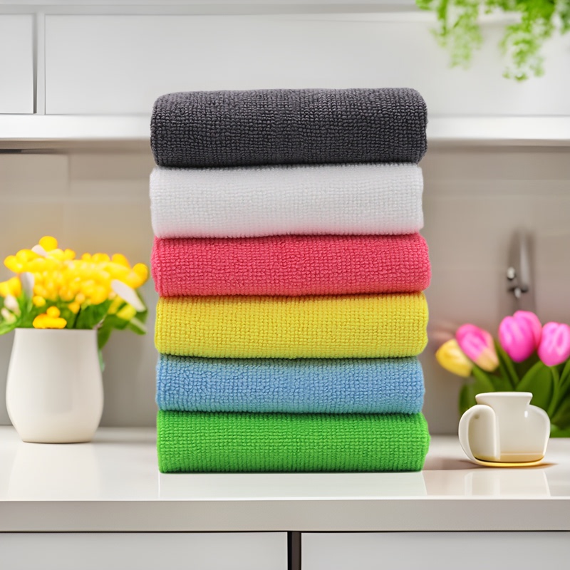 Wholesale Microfiber Table Cleaning Cloths, Kitchen Household Cleaning Cloths, Restaurant Cleaning Absorbent Small Towels That Do Not Fade