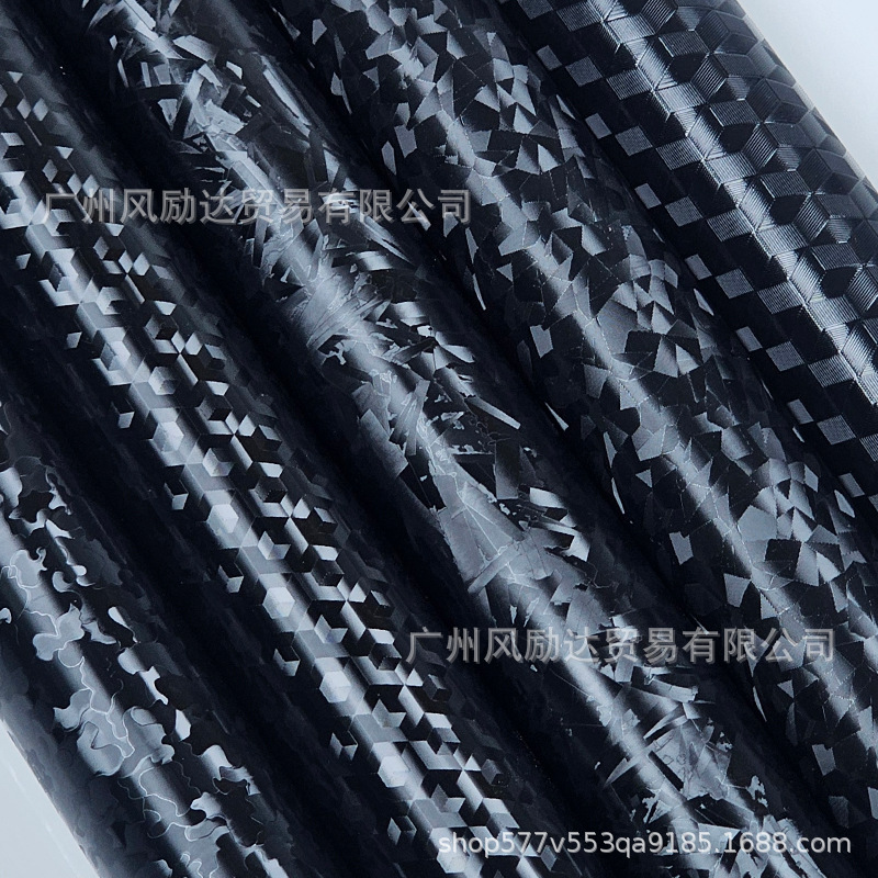 Cross-border best-selling matte forged carbon black hexagonal black shadow black car color change film interior ghost camouflage black