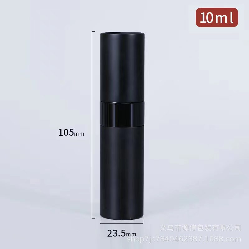 Botella de perfume Botella de spray giratoria de 10ml Botella de dispensación de perfume Botella de spray de presión portátil Botella de spray cosmético