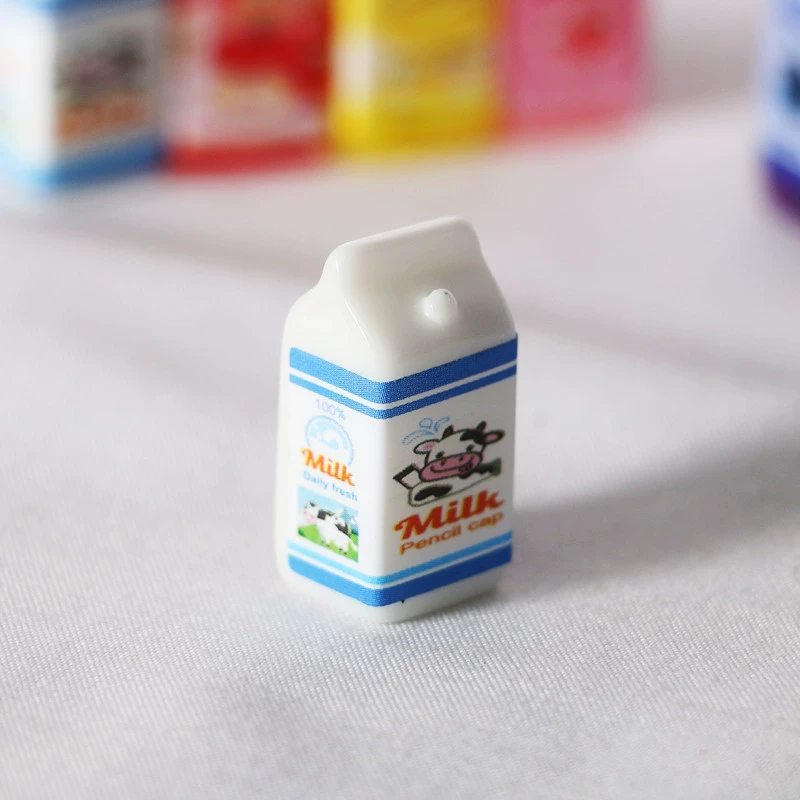 Мини-домик набор еды, смола молочные коробки, масштабы 1/6–1/12, assorted colors