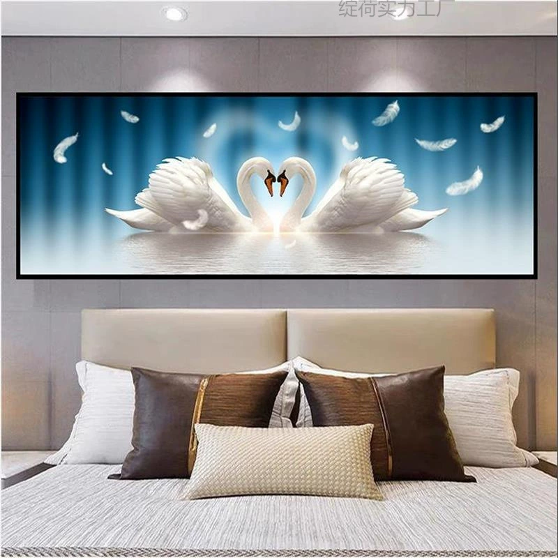 Self-adhesive painting bedroom bedside room background mural hotel hotel master bedroom decorative painting Xiao Qingxin B&B