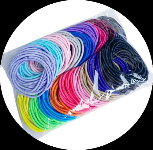 Cross-border fresh and cute 200 pcs pack hair accessories for girls, children hair bands, basic hair ties, double rose hair decorations