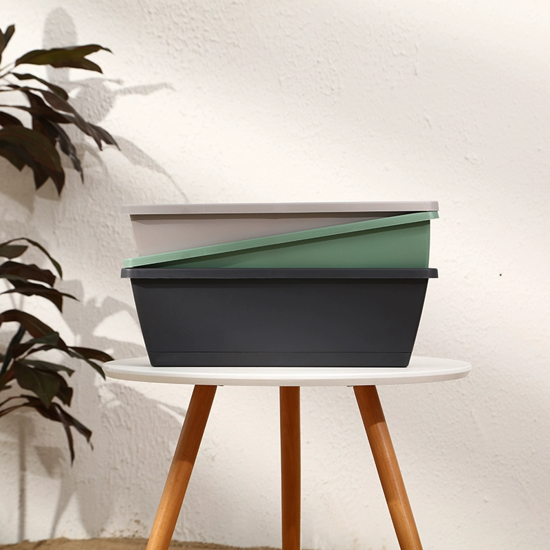 Холлен длинный цветочный горшок семейный балкон для выращивания овощей артефакт прямоугольный пластиковый горшок для выращивания овощей