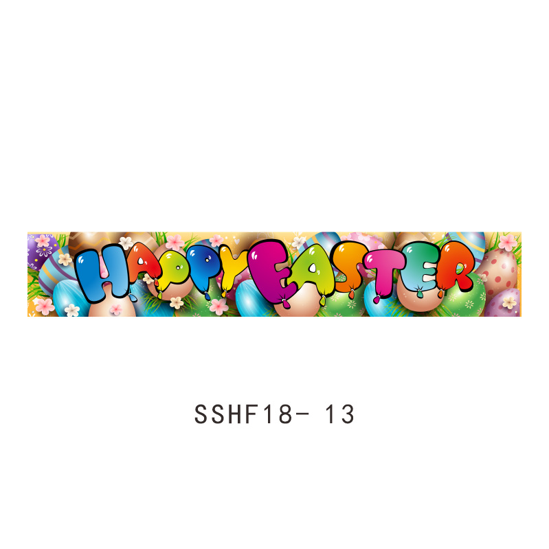 Banderas de Pascua transfronterizas, decoraciones de fiestas navideñas, banderas colgantes, huevos, conejitos, diseño de patio, banderas, pancartas personalizadas