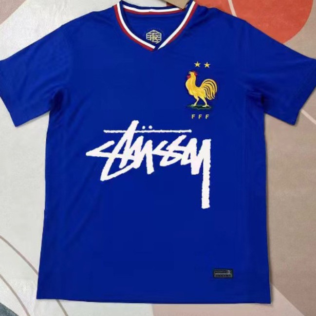 Stussy Jersey Brasil Flamengo Italia Edición conmemorativa Portugal París Francia Uniforme de fútbol