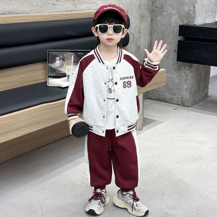 男童秋装棒球服套装2025春秋季新款儿童运动潮款2件套宝宝衣服酷|undefined