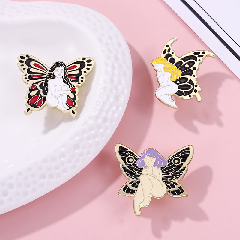 Fashion Cartoon Character Butterfly Alloy Plating Unisex Brooches display picture 3