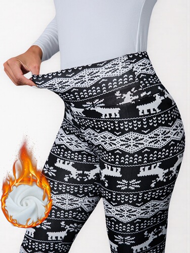 Women's Autumn/Winter High-Waist Tight Leggings with Fleece Lining, Thickened Light Sheep's Wool Leggings, Warm and Comfortable for Yoga