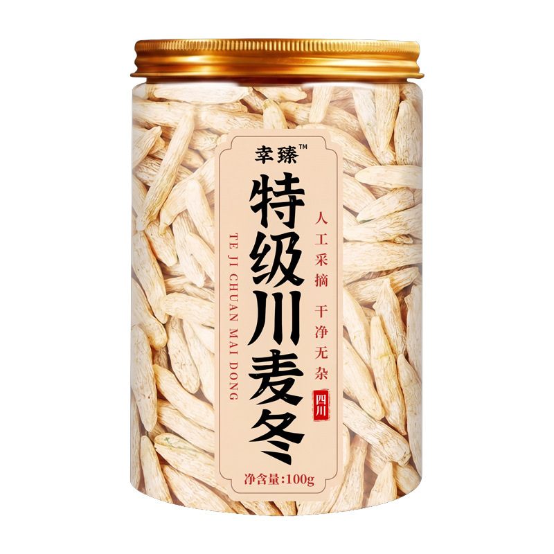 Premium Sichuan Mai Dong Dried Ophiopogon Root Tubers 100g Jar Natural Sun Dried in use