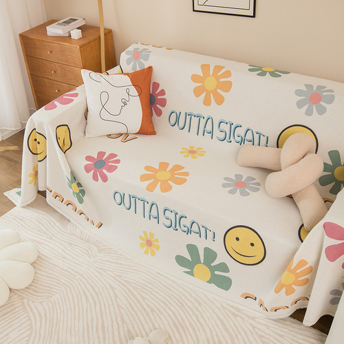 Nordic ins style sofa cover all-inclusive universal cover four-season universal sofa cover anti-cat scratch sofa cushion