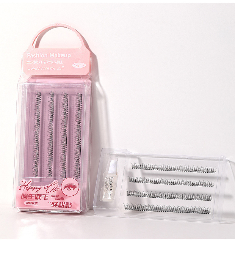 LMLTOP 4-row clustered false eyelashes, segmented cat spirit, slender fishtail hair, single-cluster eyelashes LLT27 undefined