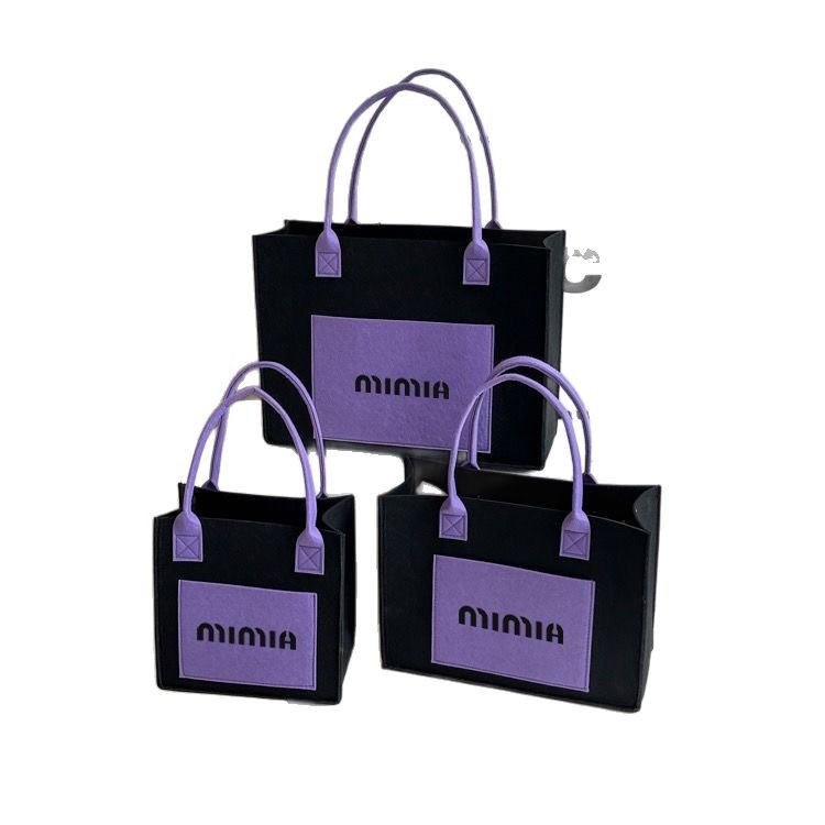 Bolso de fieltro de gran capacidad, bolso simple de celebridades de Internet, bolso de mujer de libro rojo portátil a juego de color, bolso de hombro, bolso de regalo