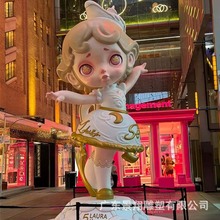 大型玻璃钢雕塑广场卡通人物IP公仔美陈户外网红打卡商场景观摆件