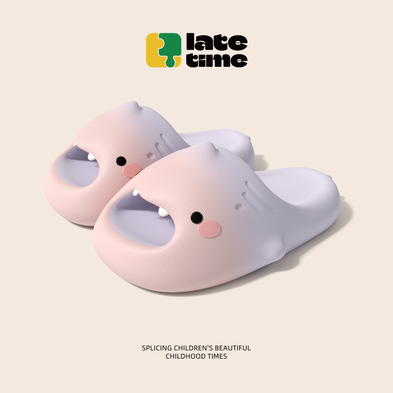 Cute Cartoon Macey Shark Children's Slippers 2025 Summer New Boys and Girls Indoor Home Baby Sandals