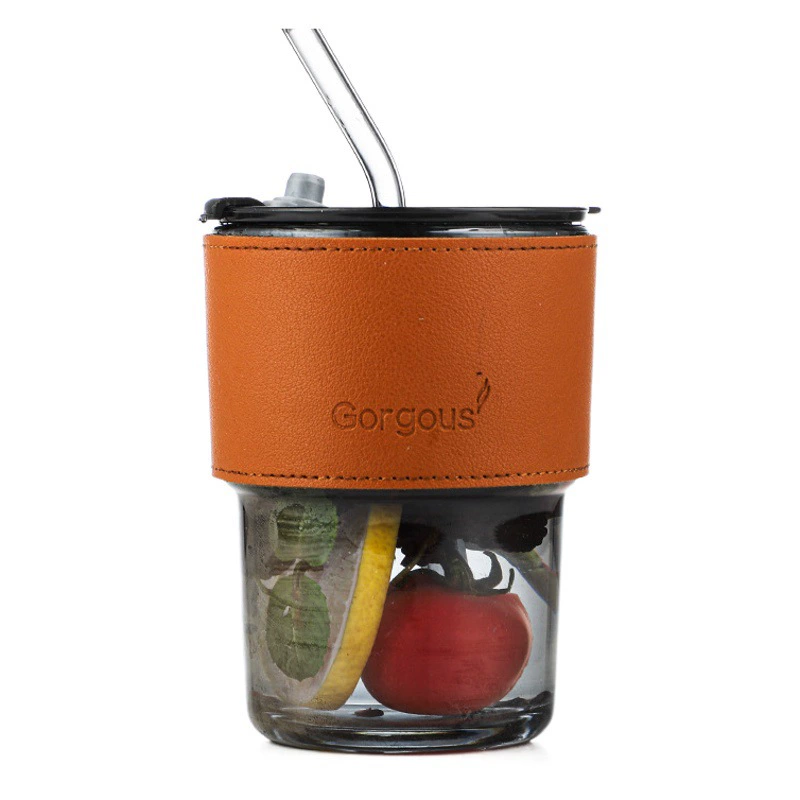 Оптовая стеклянная чашка для воды бамбуковая чашка интернет-знаменитость ins ветровой пояс соломенная чашка для воды офисная Высококачественная подарочная чашка для воды