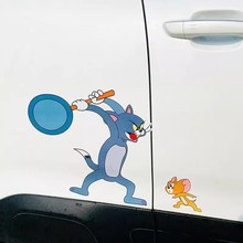 猫和老鼠车贴汤姆杰瑞创意个性抖音同款装饰划痕遮挡卡通汽车贴纸