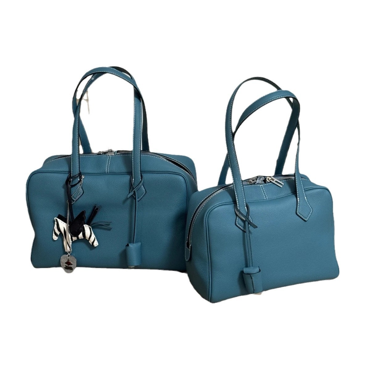 Genuine Leather Large Capacity Women's Tote Bowling Bag 2026 New Arrival Luxury Commuter Shoulder Boston Bag Underarm Bag - Thumbnail 2