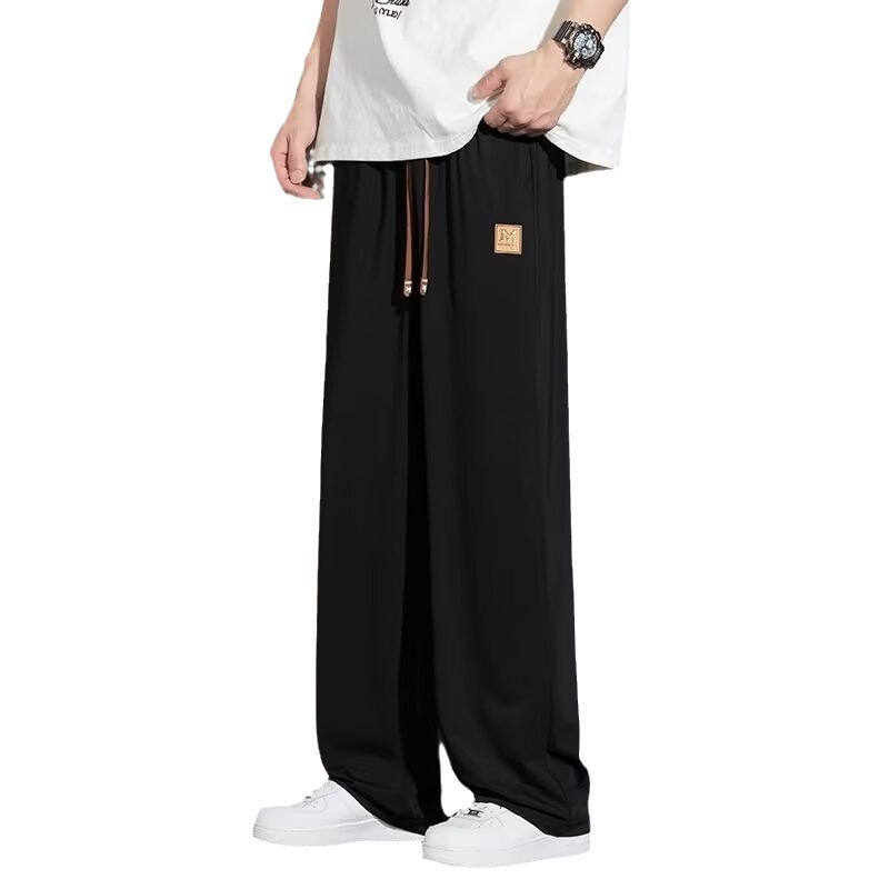 2026 nuevos pantalones casuales sueltos para hombres de moda coreana pantalones versátiles de verano delgados pantalones de piernas anchas image 5