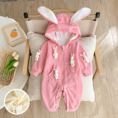 Baby clothes winter and autumn down-filled outerwear for newborn girls one-year-old baby romper suit warm autumn outdoor carrying clothes crawling suit