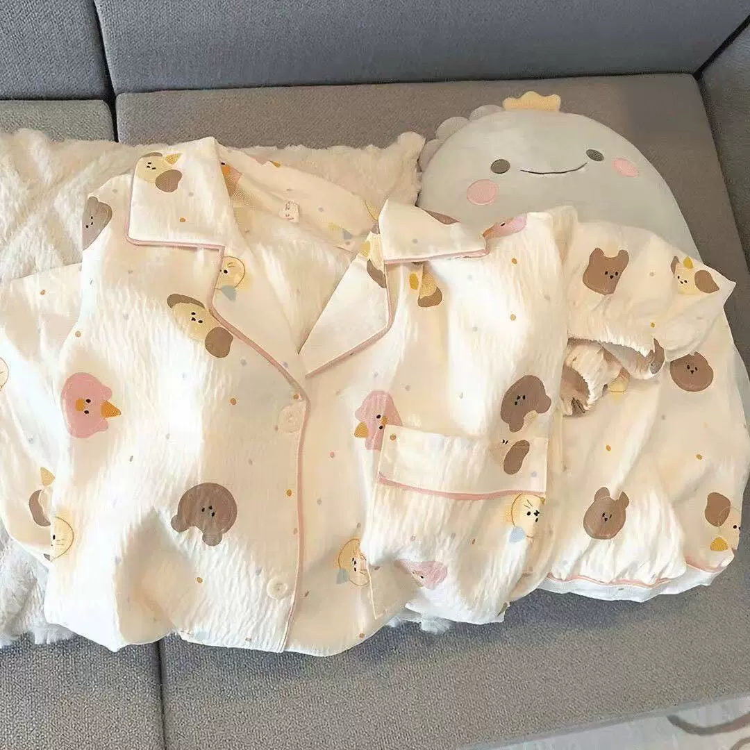 Пижамный комплект Hello Kitty — летняя детская одежда, короткий рукав с шортами или длинный рукав с брюками, размеры M–2XL