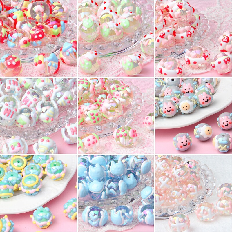New acrylic hand-painted beads diy beaded pen cute pen mobile phone chain heavy oil fruit hand-painted beads beads loose beads New acrylic hand-painted beads diy beaded pen cute pen mobile phone chain heavy oil fruit hand-painted beads beads loose beads