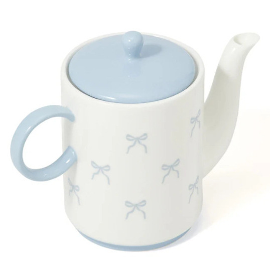 小清新蝴蝶结陶瓷茶壶高颜值家用办公小型泡茶壶外出便携煮茶壶