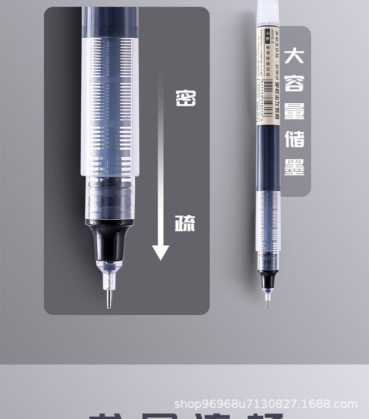 直液式走珠笔速干笔红蓝黑色中性笔批发水笔碳素笔直液笔学生用品详情4