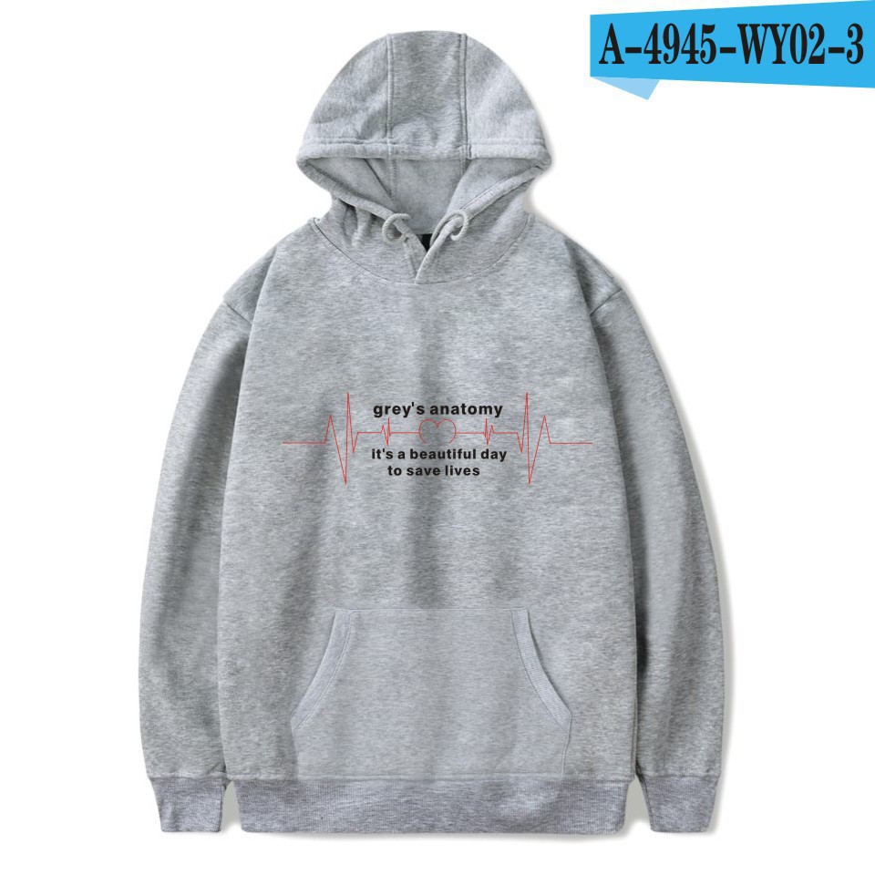 Dó drama americano insignia doctor Grey's trendyy Grey's Anatomy sudadera con capucha y cuello redondo ropa de invierno con capucha para hombres y mujeres