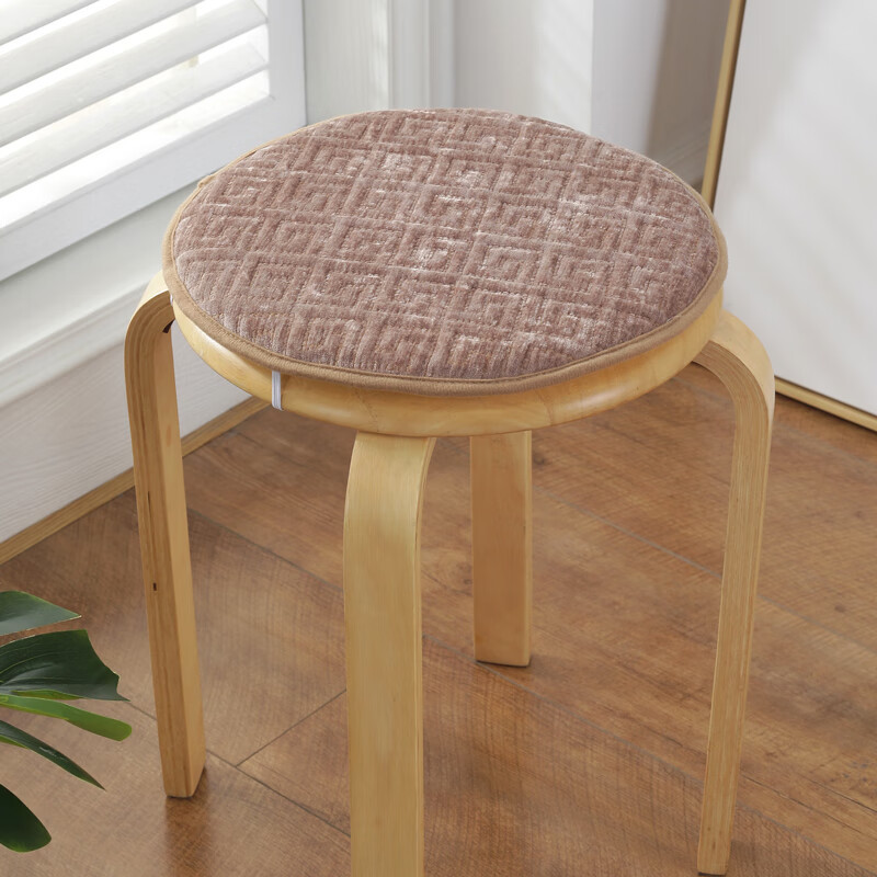 Cojín de silla de lino y algodón redondo de verano Cojín de silla de cuatro estaciones Cojín de asiento de esponja antideslizante Cojín de silla de oficina