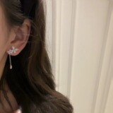 Ювелирное украшение, серьги, ожерелье, серебро 925 пробы, легкий роскошный стиль, изысканный стиль